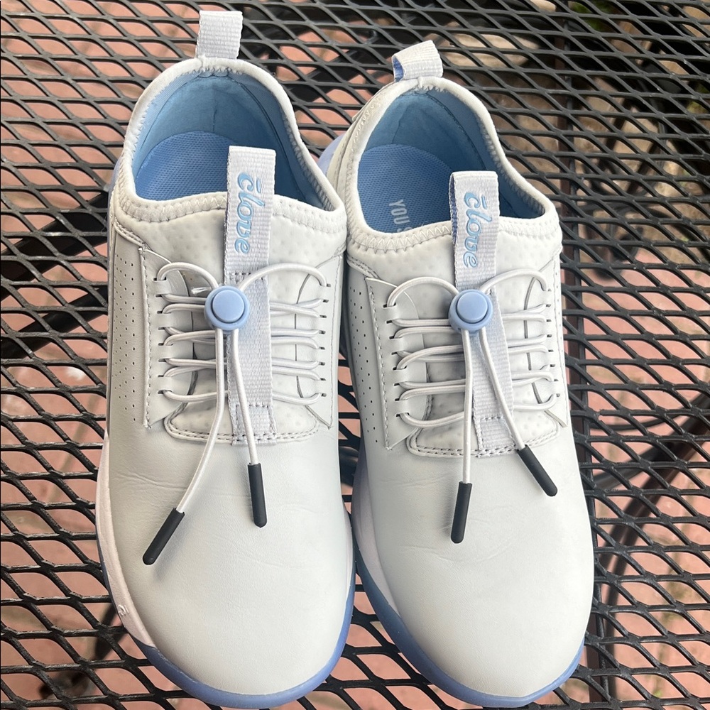 Clove White and Blue Athletic Shoes